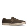 Groene canvas loafers met geweven touwzool
