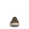 Groene canvas loafers met geweven touwzool