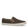 Groene canvas loafers met geweven touwzool