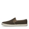 Groene canvas loafers met geweven touwzool