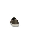 Groene canvas loafers met geweven touwzool