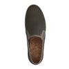Groene canvas loafers met geweven touwzool