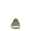 Khaki canvas loafers met strepen