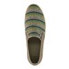 Khaki canvas loafers met strepen