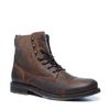 Braune Schnürstiefel mit Ziernaht