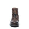 Braune Schnürstiefel mit Ziernaht