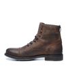 Braune Schnürstiefel mit Ziernaht