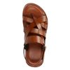 Cognacfarbene Leder-Sandalen