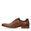 Cognacfarbene Lederschnürschuhe