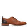 Cognacfarbene Schnürschuhe mit dunklem Akzent