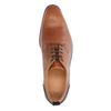 Cognacfarbene Schnürschuhe mit dunklem Akzent
