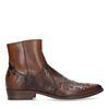 Cognacfarbene Western Boots mit Schlangenmuster