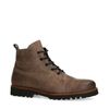 Graue Leder-Schnürboots