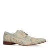 Hellgrüne Schnürschuhe mit Blumenmuster