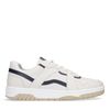 Offwhite Ledersneaker mit schwarzen Details