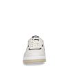 Offwhite Ledersneaker mit schwarzen Details