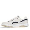 Offwhite Ledersneaker mit schwarzen Details
