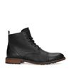Schwarze Leder-Schnürboots