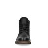 Schwarze Leder-Schnürboots