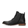 Schwarze Leder-Schnürboots