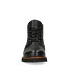 Schwarze Leder-Schnürboots