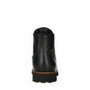 Schwarze Leder-Schnürboots
