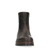 Schwarze Lederboots mit Kunstfellfutter