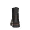 Schwarze Lederboots mit Kunstfellfutter