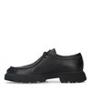 Schwarze Leder-Schnürschuhe mit chunky Sohle