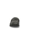 Schwarze Penny Loafer aus Leder mit Snakeprint