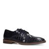Schwarze Lack-Schnürschuhe