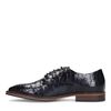 Schwarze Lack-Schnürschuhe