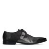 Silberfarbene Schnallenschuhe in Metallic-Optik