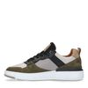 Grüne Ledersneaker mit Details