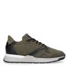 Dunkelgrüne Ledersneaker