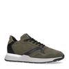 Dunkelgrüne Ledersneaker