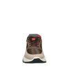 Braune Ledersneaker mit roten Details