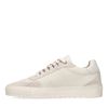 Offwhite Ledersneaker mit Veloursleder-Details
