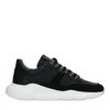 Schwarze Sneaker aus Ledermix