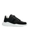 Schwarze Sneaker aus Ledermix