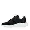 Schwarze Sneaker aus Ledermix