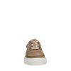 Taupefarbene Veloursleder-Sneaker