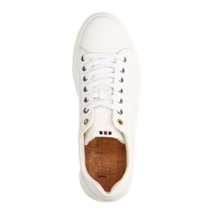 Weiße Ledersneaker