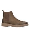 Taupefarbene Chelsea Boots aus Nubukleder