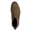 Taupefarbene Chelsea Boots aus Nubukleder