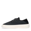 Schwarze Sneaker mit weißer Sohle