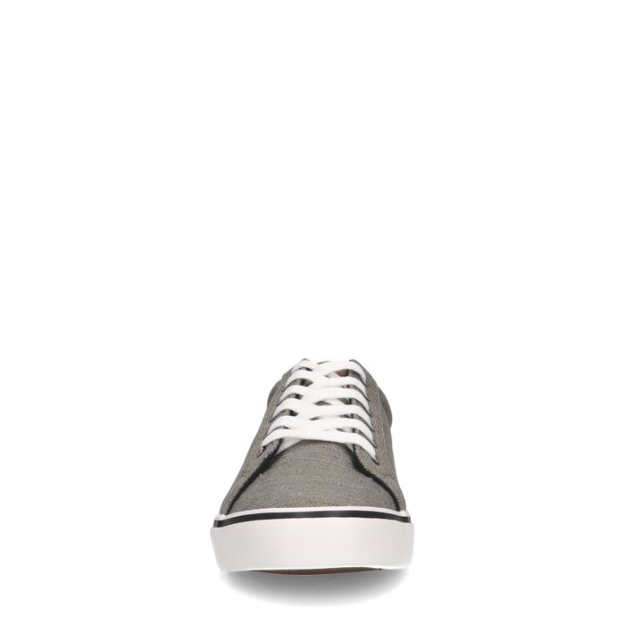 Graue Canvas-Schnürschuhe