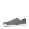 Graue Canvas-Schnürschuhe