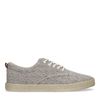 Beigefarbene Canvas-Sneaker mit Print