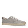 Beigefarbene Canvas-Sneaker mit Print